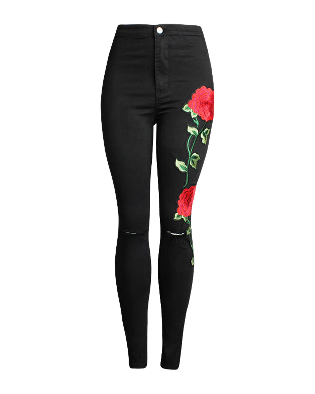 3d Embroidery Skinny Jeans photo 5