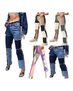 High Elastic Stitching Raw Edge Straight-leg Jeans photo 7