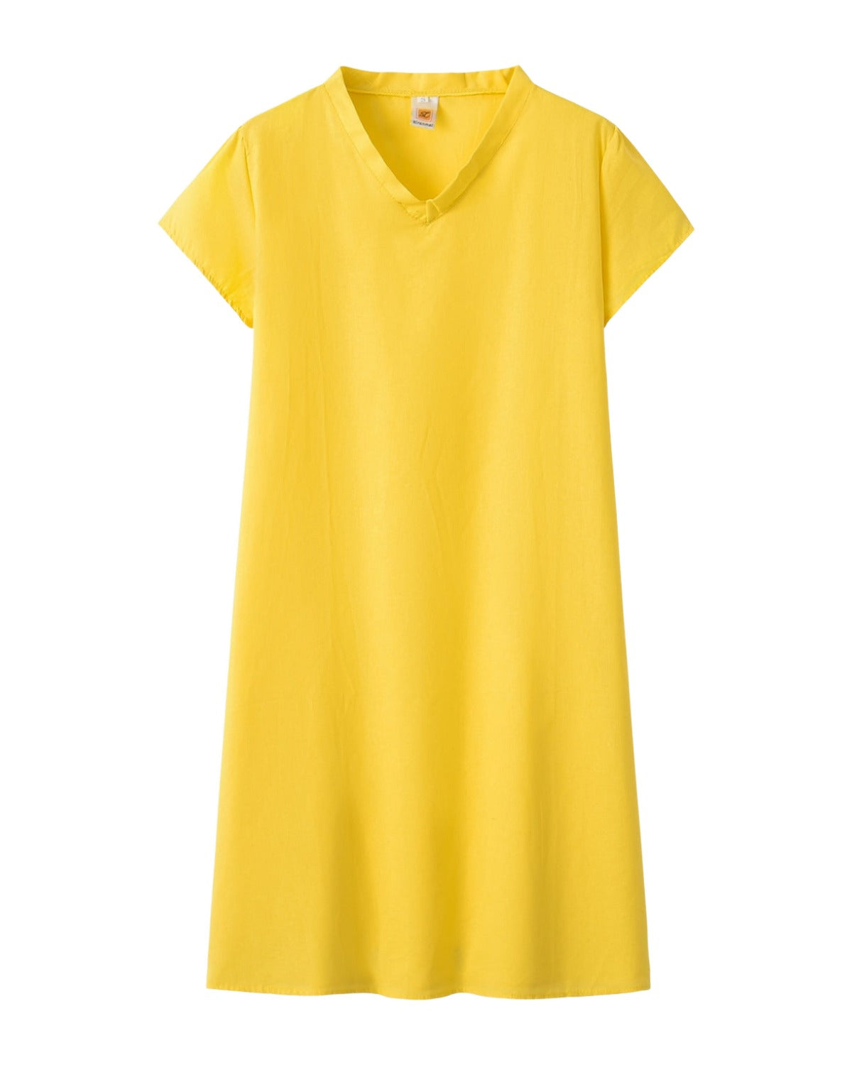 Print Short-sleeved V-neck Mid-length Dress photo 10