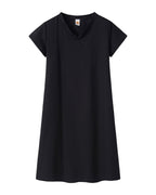 Print Short-sleeved V-neck Mid-length Dress photo 2