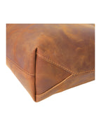 Simple First Layer Cowhide Tote Bag Retro Shoulder photo 1