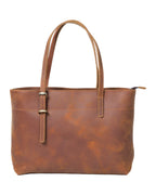 Simple First Layer Cowhide Tote Bag Retro Shoulder photo 2