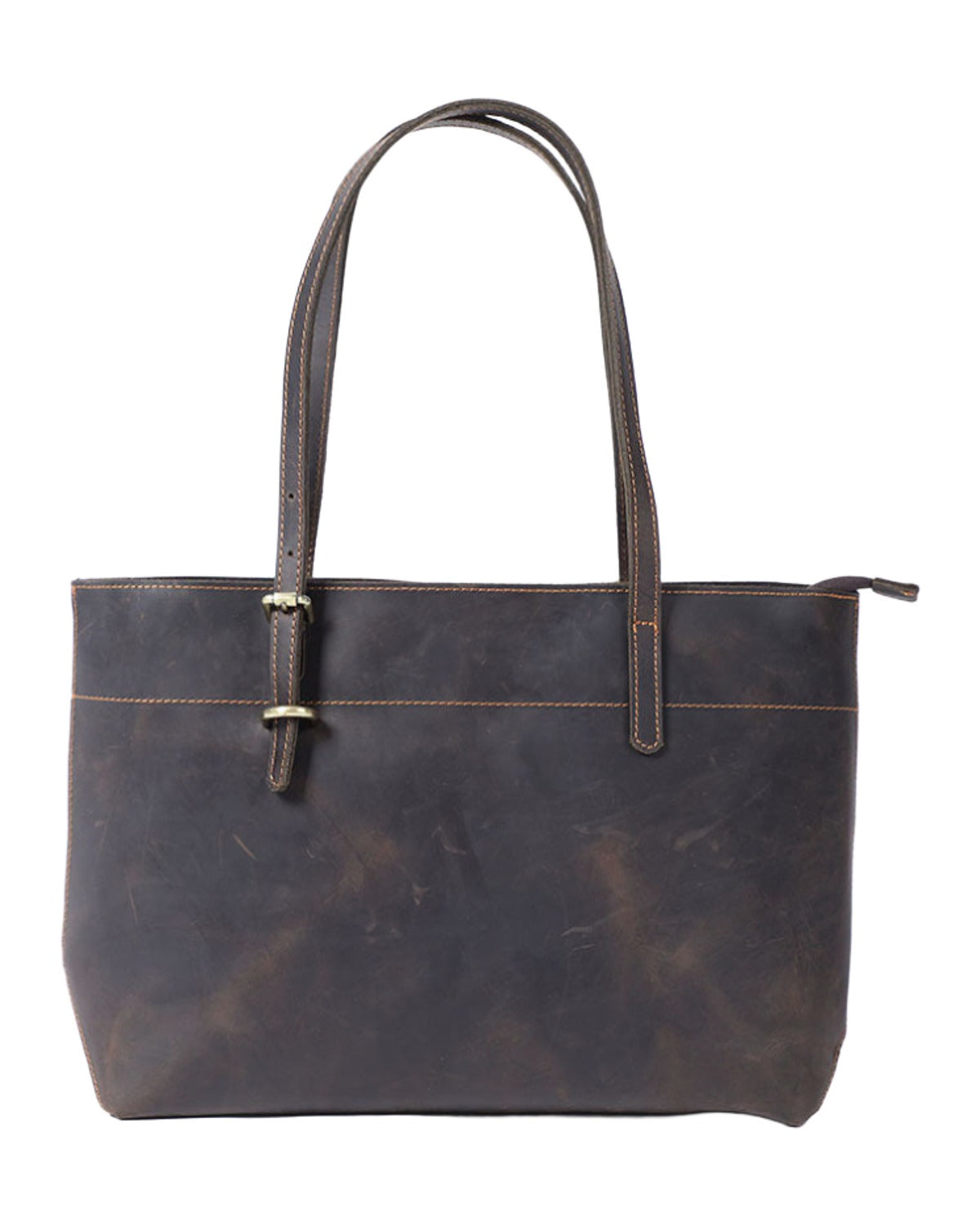 Simple First Layer Cowhide Tote Bag Retro Shoulder photo 4