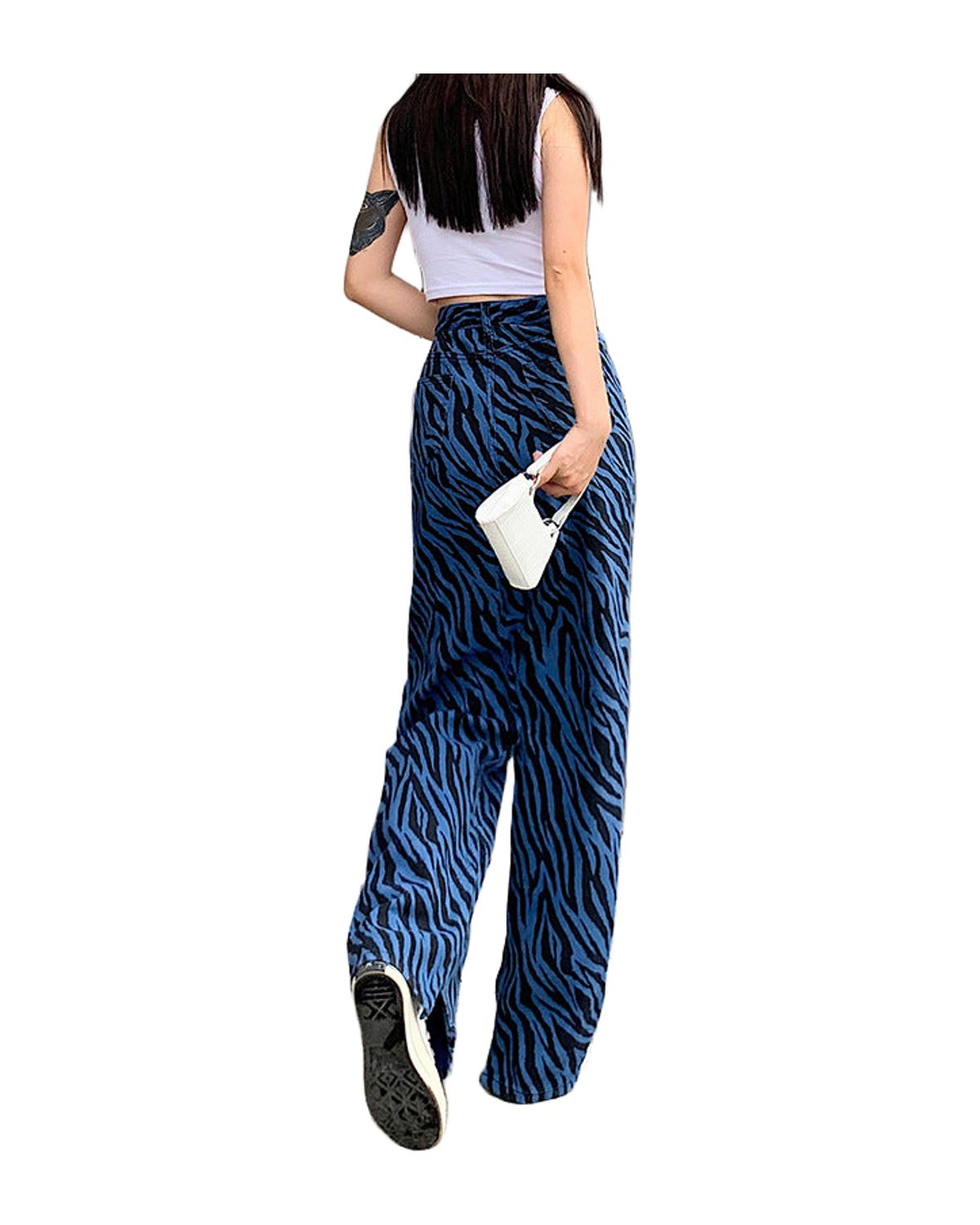 Zebra Print High-rise Jeans photo 2
