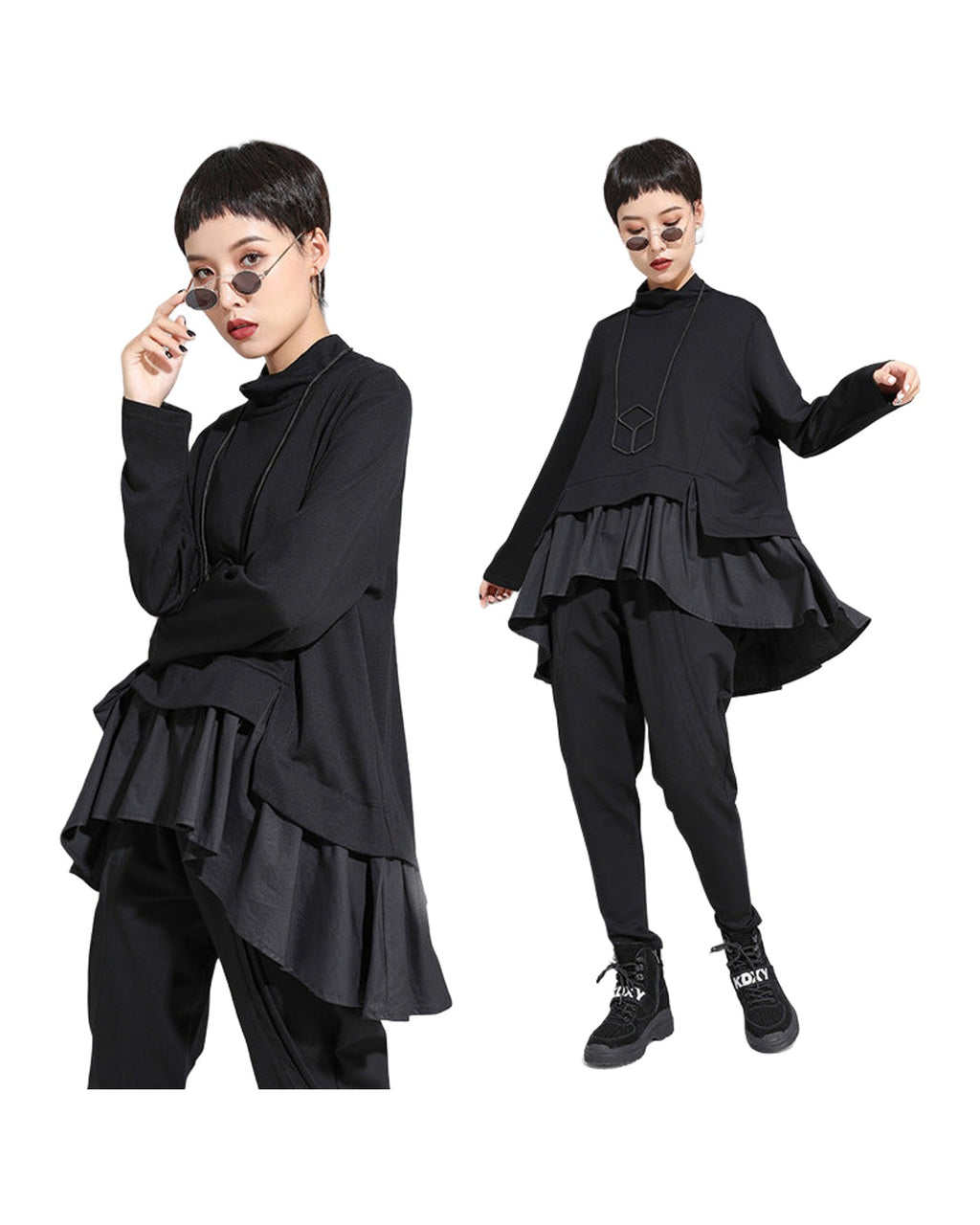 Dark Cold Ruffled Baby Shirt Long Sleeves photo 3