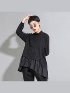 Dark Cold Ruffled Baby Shirt Long Sleeves