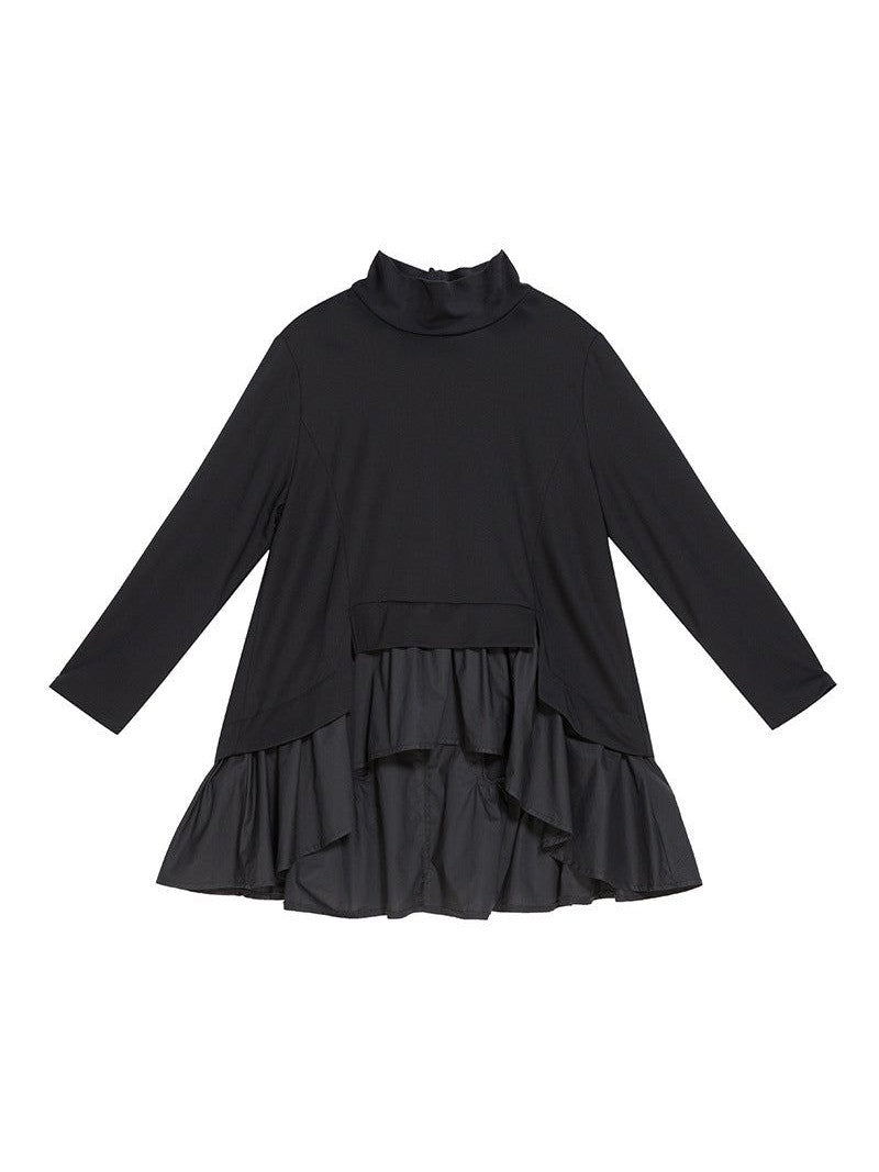 Dark Cold Ruffled Baby Shirt Long Sleeves