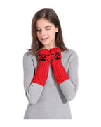 Warm Twisted Skull Knit Short Gloves Wool photo 1
