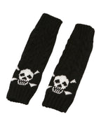 Warm Twisted Skull Knit Short Gloves Wool photo 5
