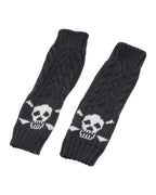 Warm Twisted Skull Knit Short Gloves Wool photo 7