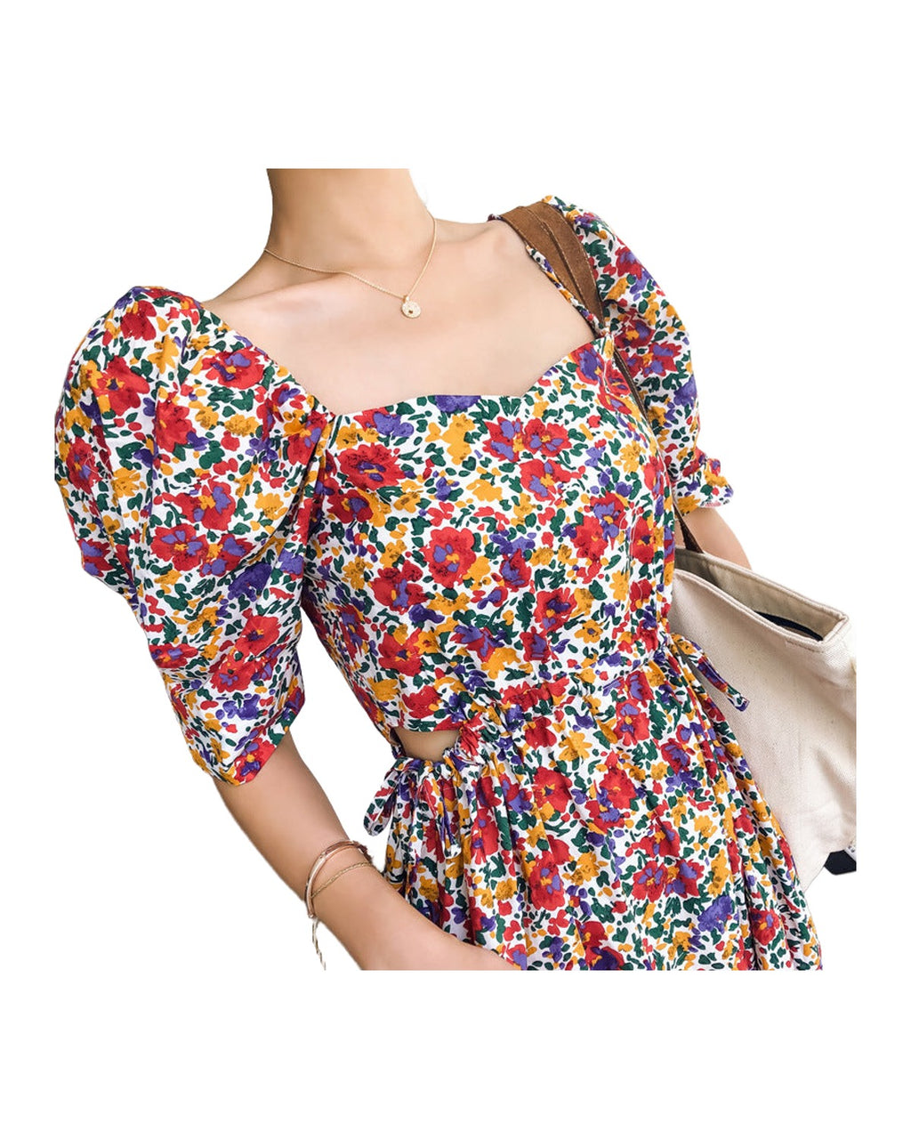 Cotton Printed Floral Dress Summer photo 2