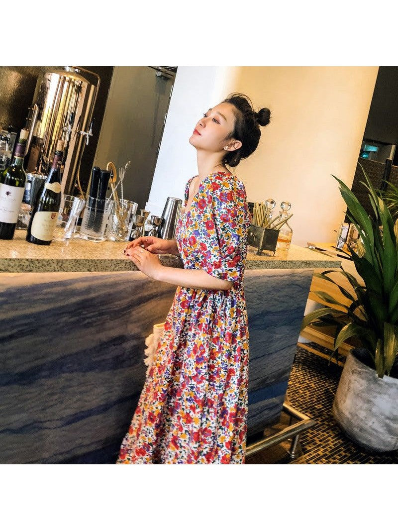 Cotton Printed Floral Dress Summer
