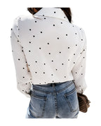 Slim Button Polka Dot Long Sleeve Pocket Shirt photo 5