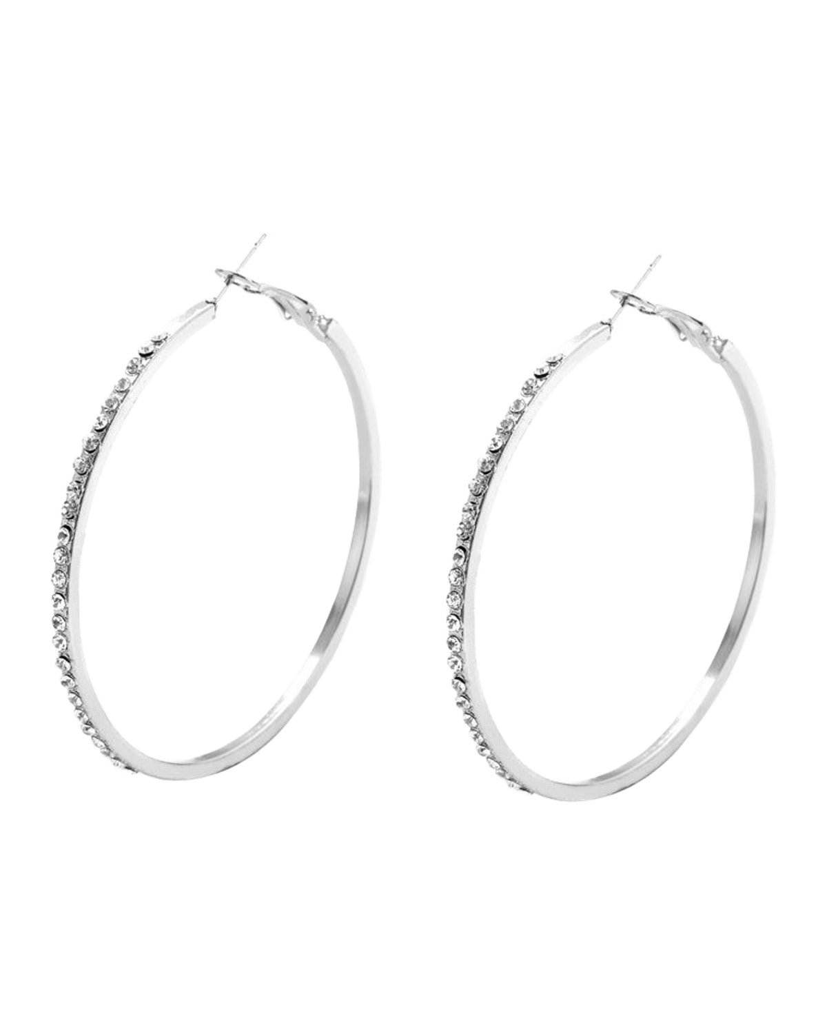 Street Exaggerated Geometric Diamond Earrings photo 5