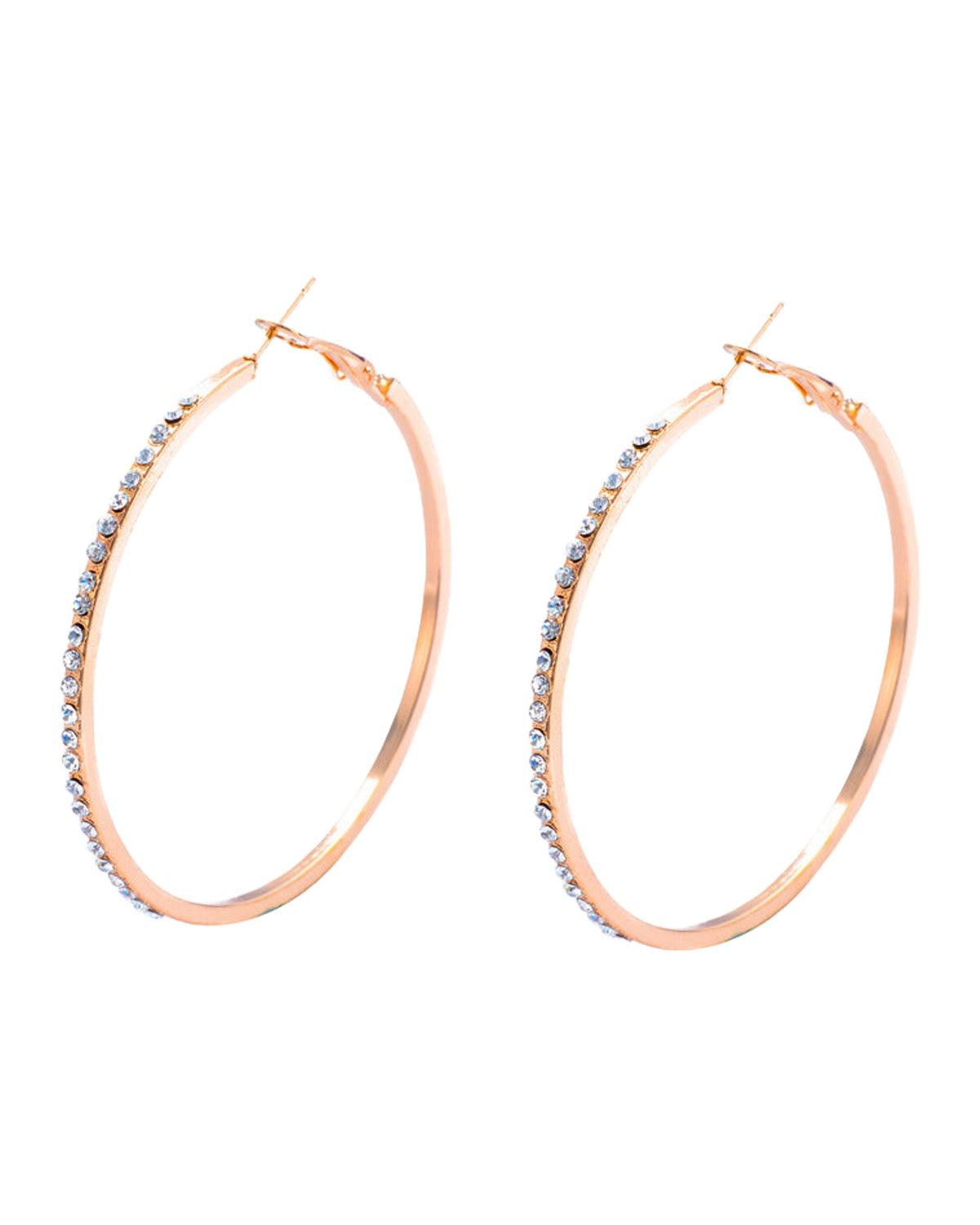 Street Exaggerated Geometric Diamond Earrings photo 9
