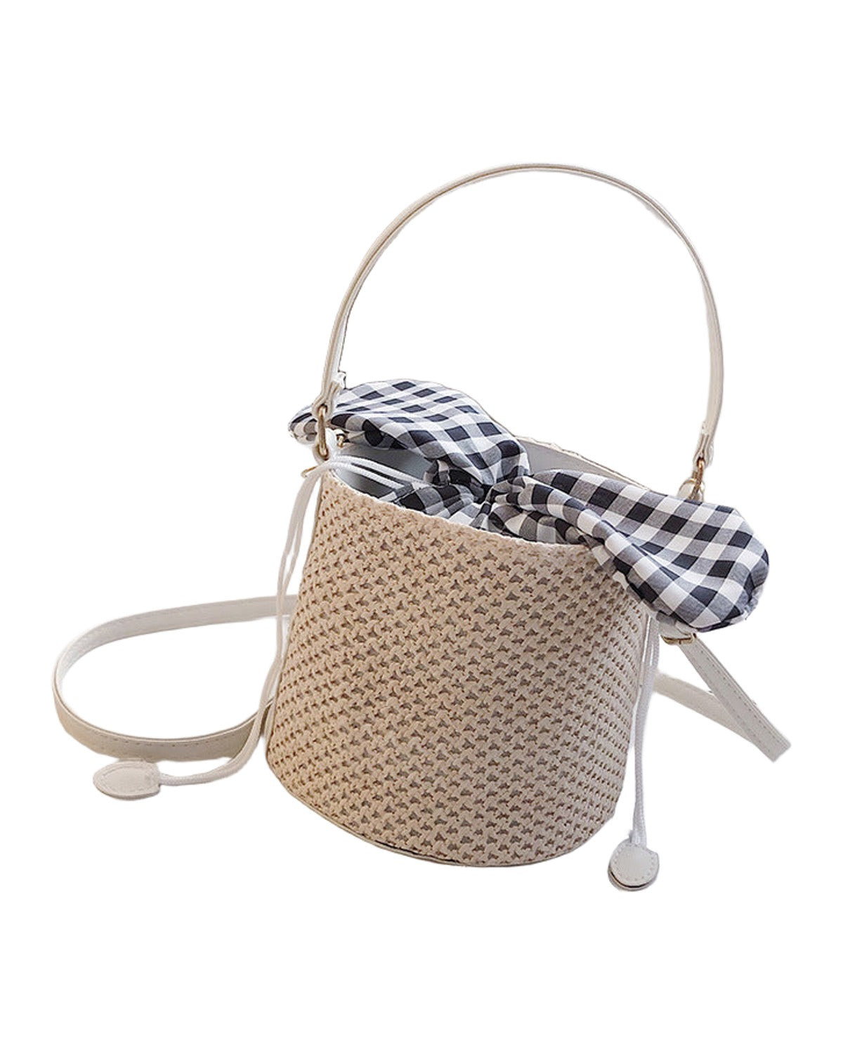 Wild Ins One-shoulder Bucket Bag Simple Woven Handbag photo 1