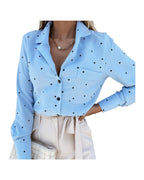 Slim Button Polka Dot Long Sleeve Pocket Shirt photo 4