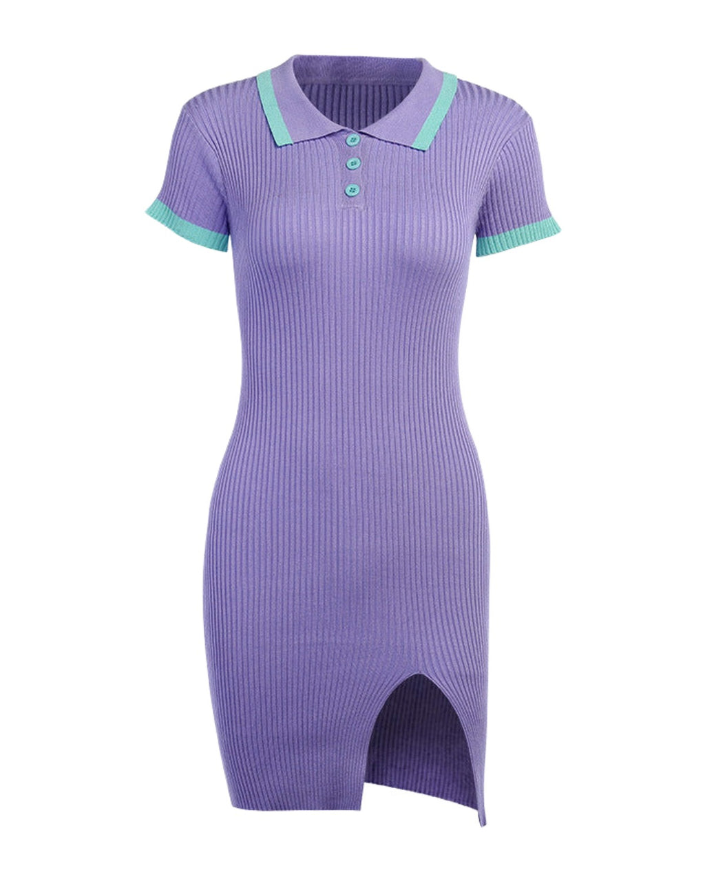 Ribbed Mini Dress Collar photo 5