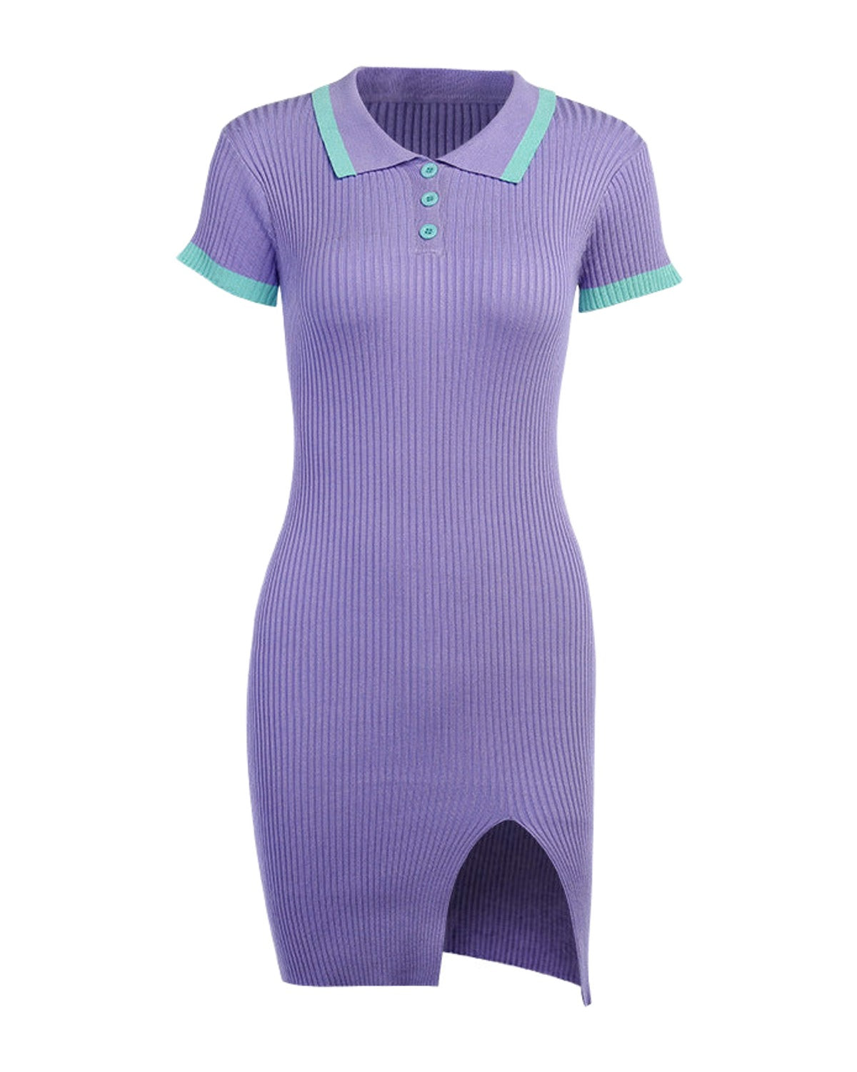 Ribbed Mini Dress Collar photo 5