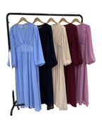 High-density Double Chiffon Simple Elegant Muslim Dress photo 1