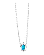 S925 Sterling Silver Ins Necklace Turtle Opel Jewelry Choker photo 1