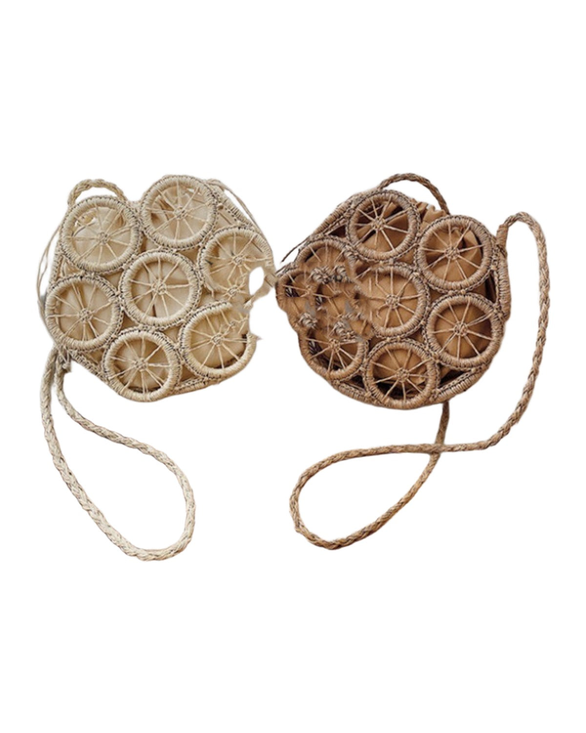 Rattan Woven Bag Retro Literary Straw photo 3