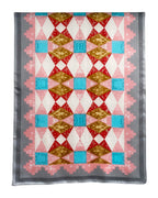 Retro Geometric Pattern Silk Satin Scarf photo 6