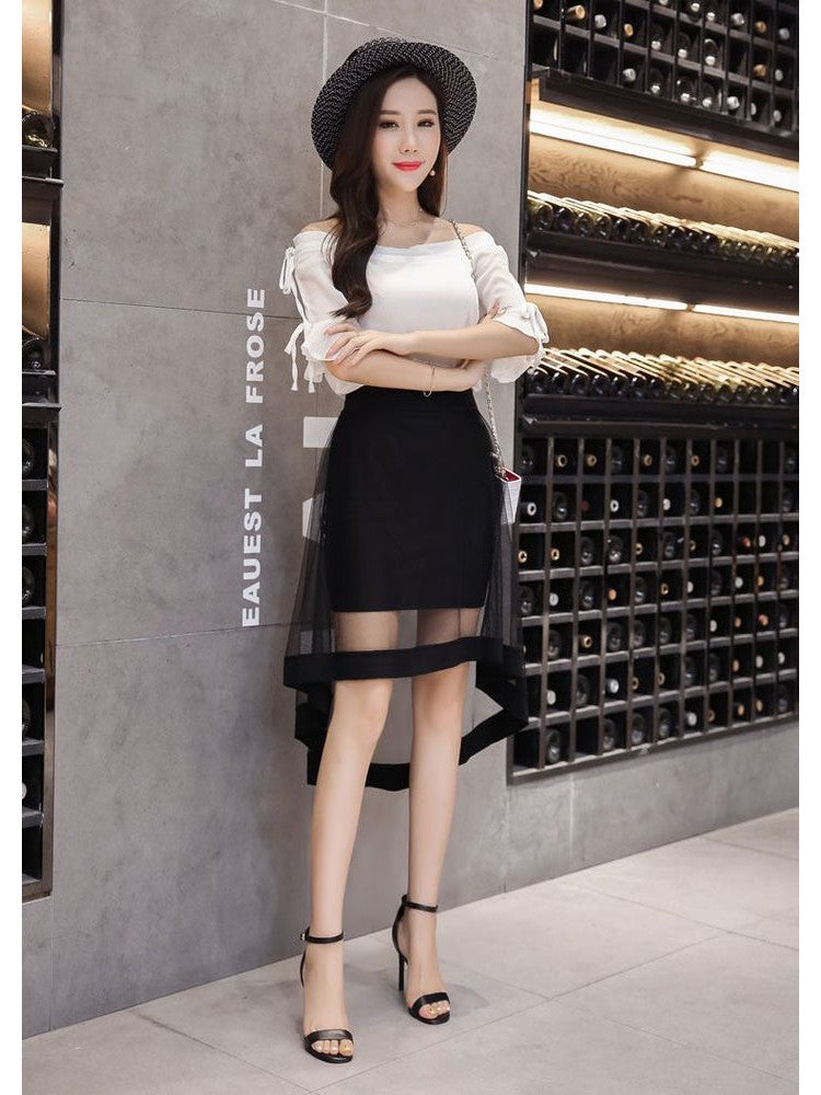 Irregular Skirt Dovetail Mid-length Package Hip