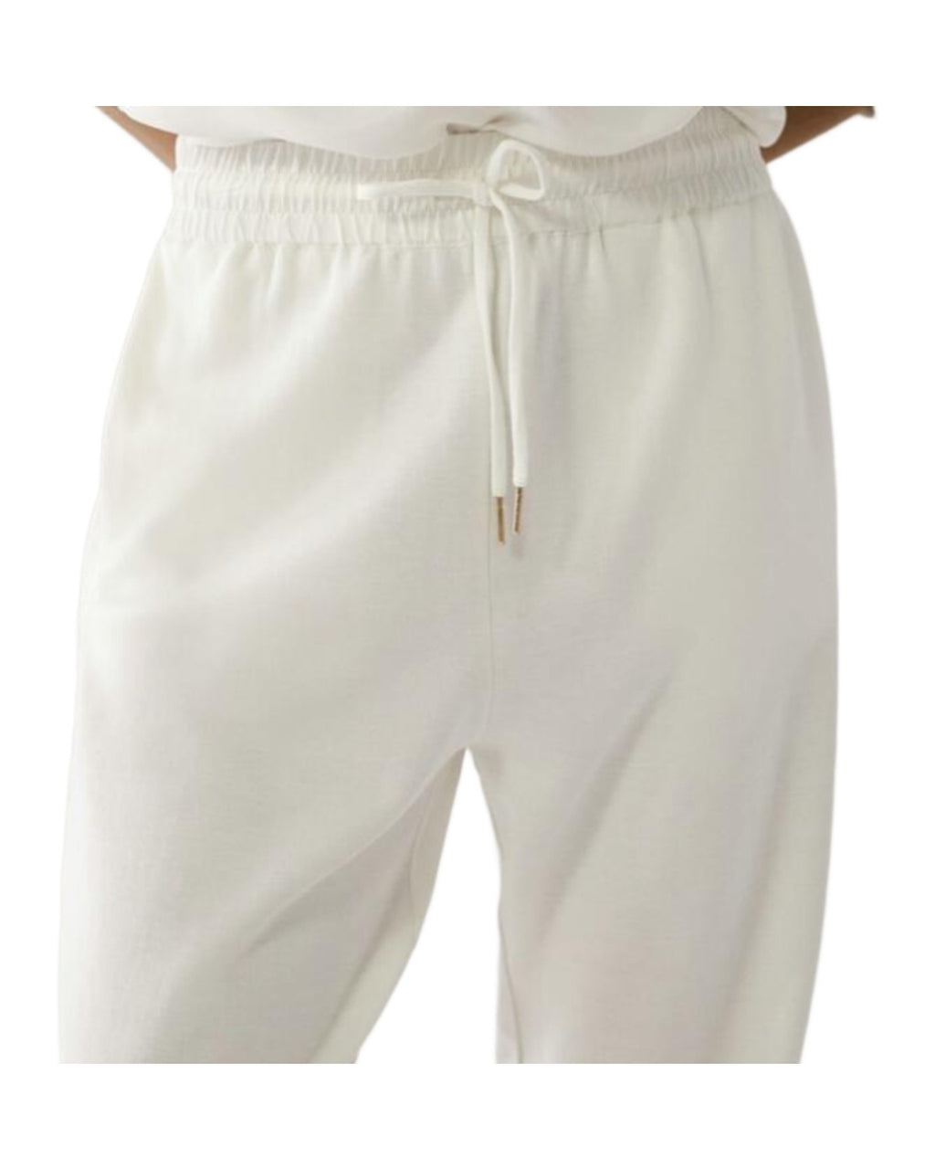 Zippered Trousers White Jogging Casual Pants photo 3