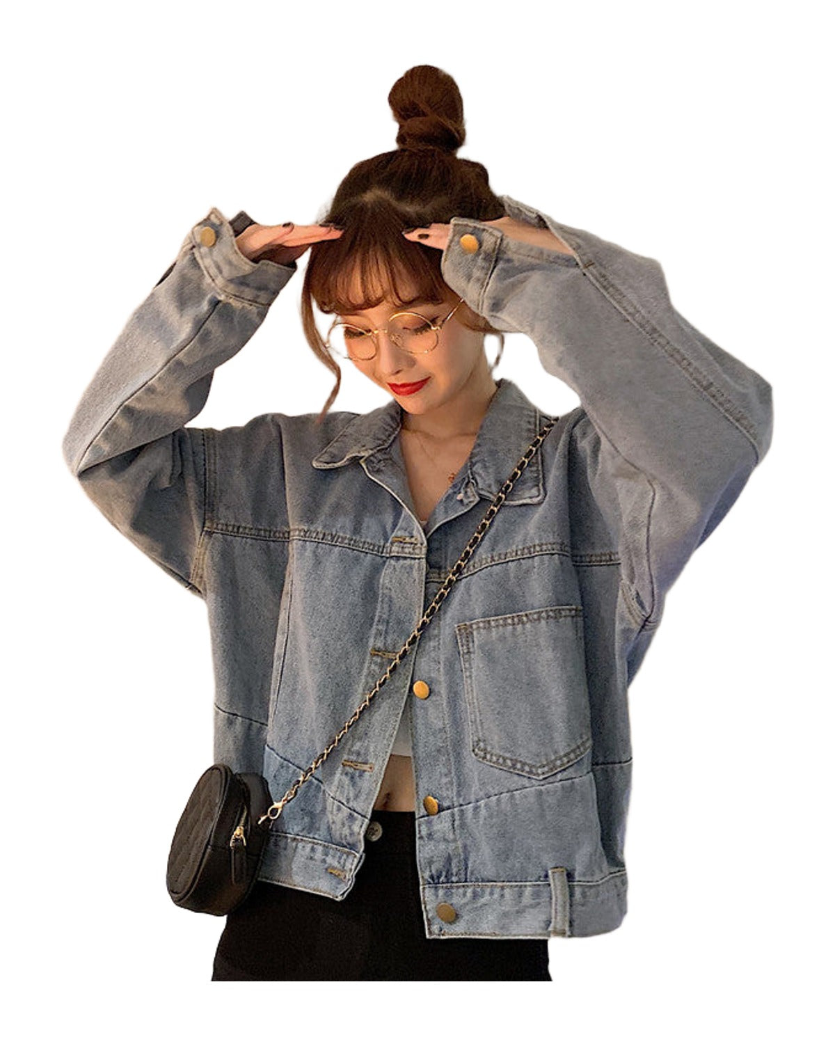 Loose All-match Tooling Denim Jacket Port Retro Short Trend photo 1