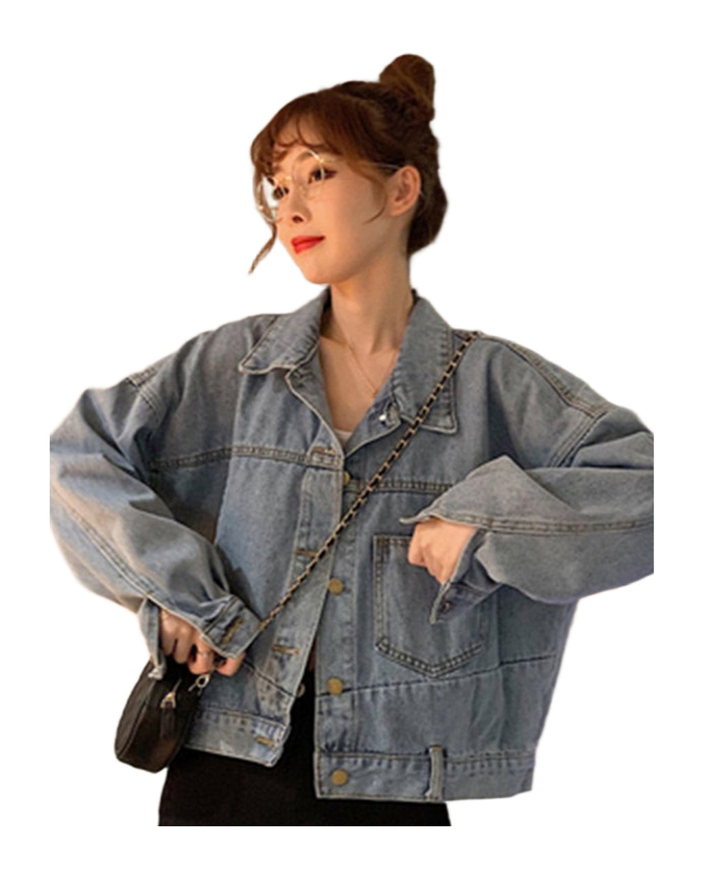 Loose All-match Tooling Denim Jacket Port Retro Short Trend photo 3