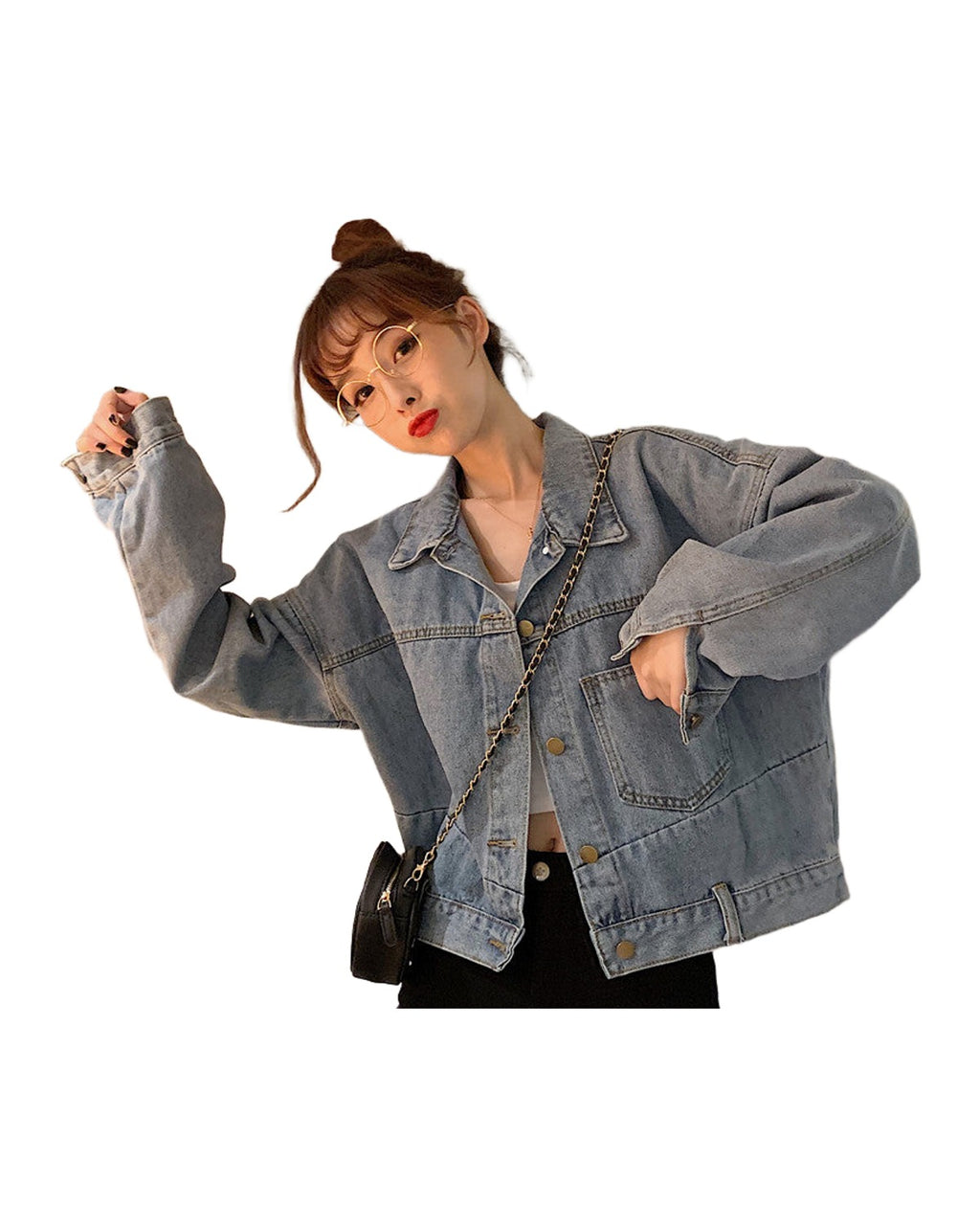 Loose All-match Tooling Denim Jacket Port Retro Short Trend photo 5