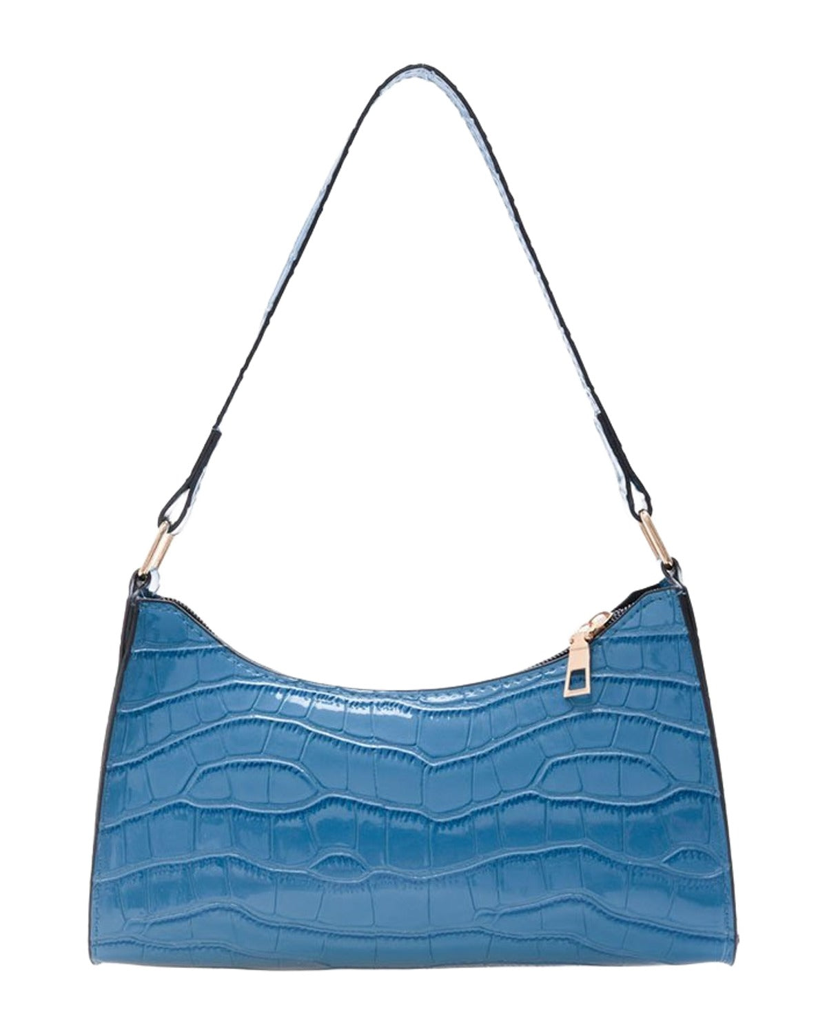 Solid Color Shiny Shoulder Bag photo 1