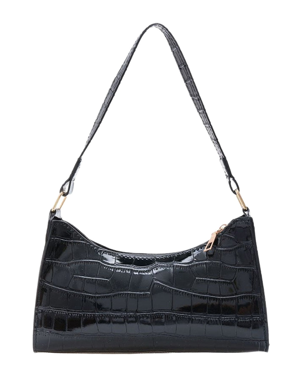 Solid Color Shiny Shoulder Bag photo 2
