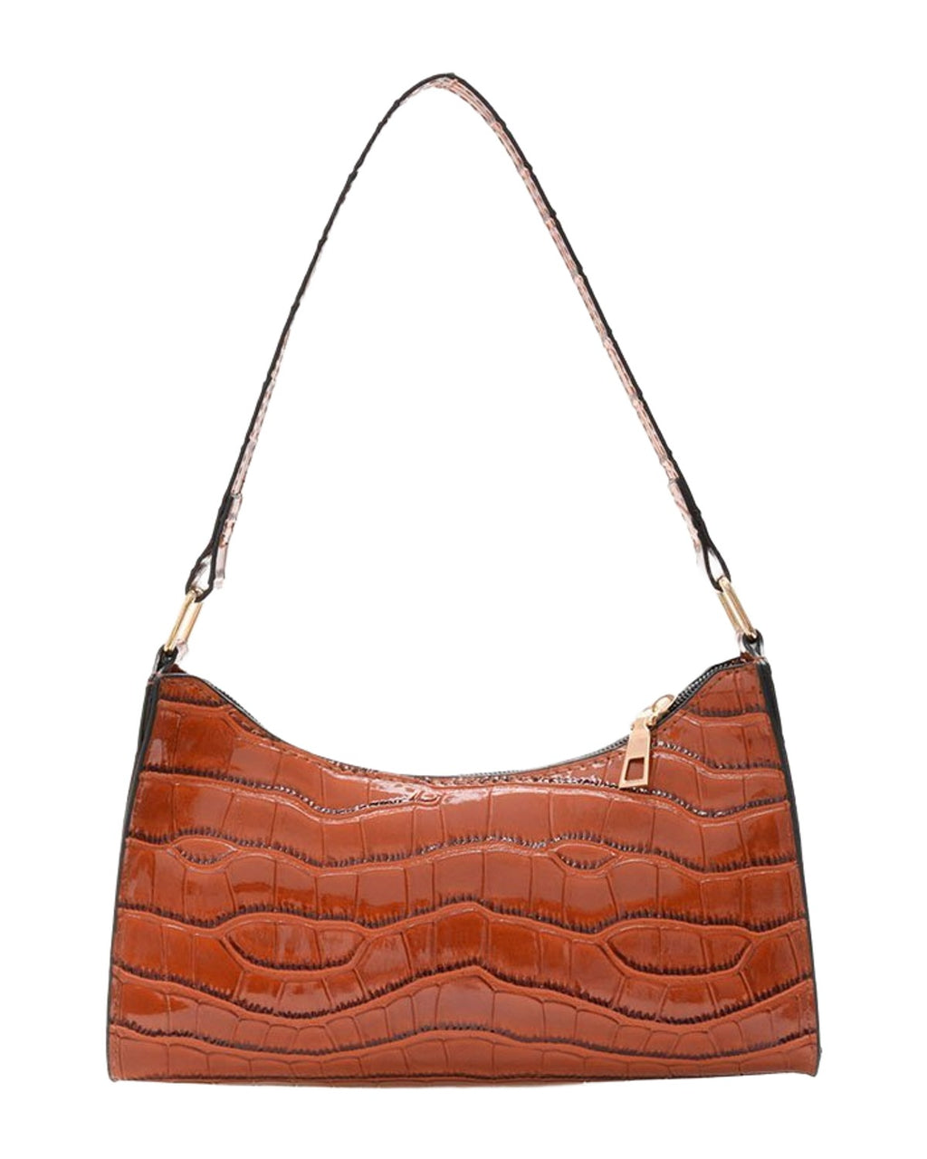 Solid Color Shiny Shoulder Bag photo 3