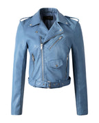 Leather Jacket Korean Slim Motorcycle photo 4