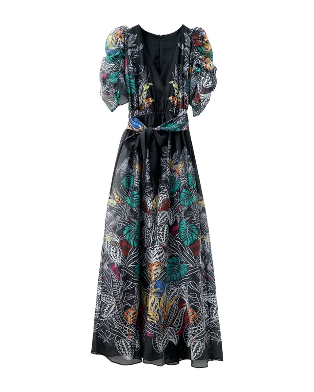 V-neck Floral Swing Dress photo 5