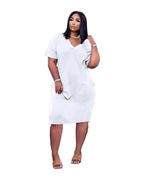 Loose V-neck Casual Dress Pockets photo 10