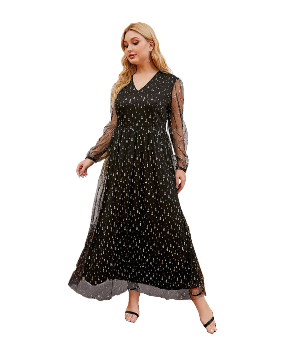 Plus Size Lace Dress Sequin photo 1