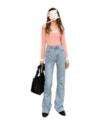 Stretch High Waist Bootcut Jeans photo 1