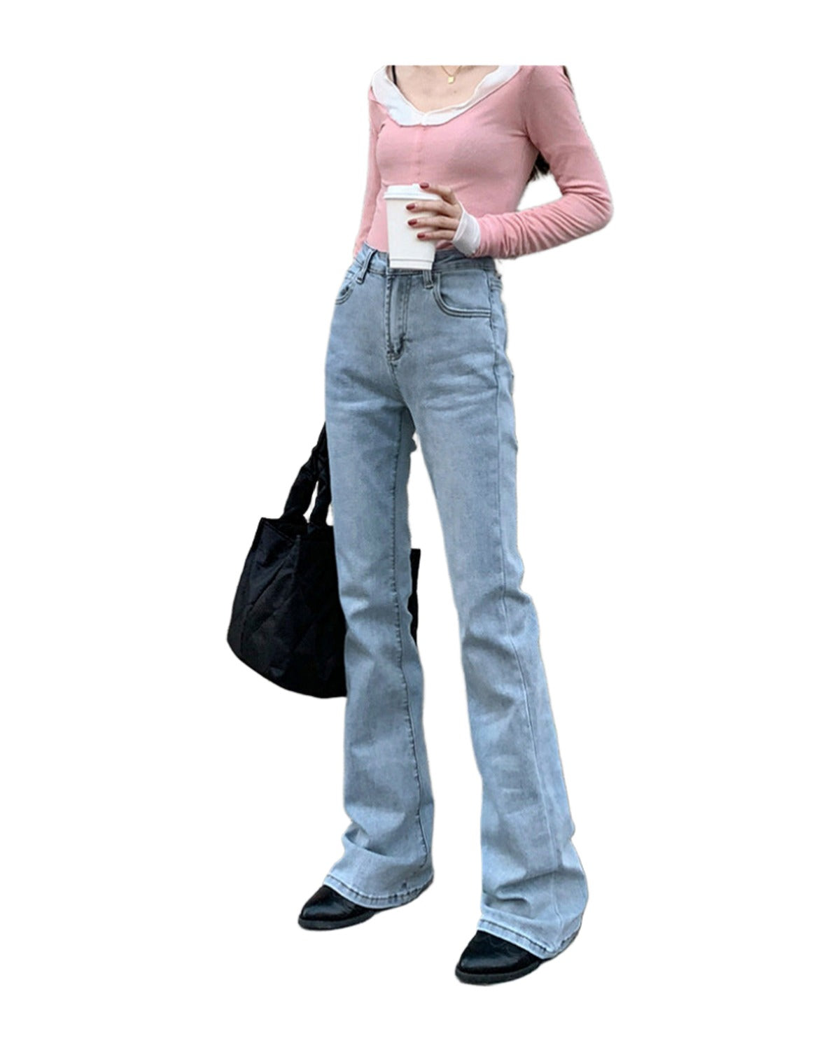 Stretch High Waist Bootcut Jeans photo 5