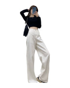 Loose Casual Pants White Jeans Trousers photo 4