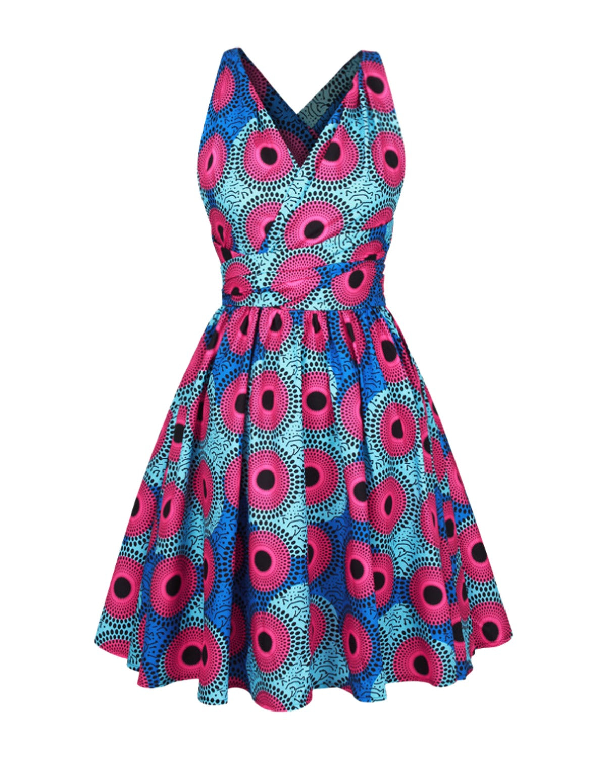 Lace-up Pleated Nightclub V-neck Dress photo 5