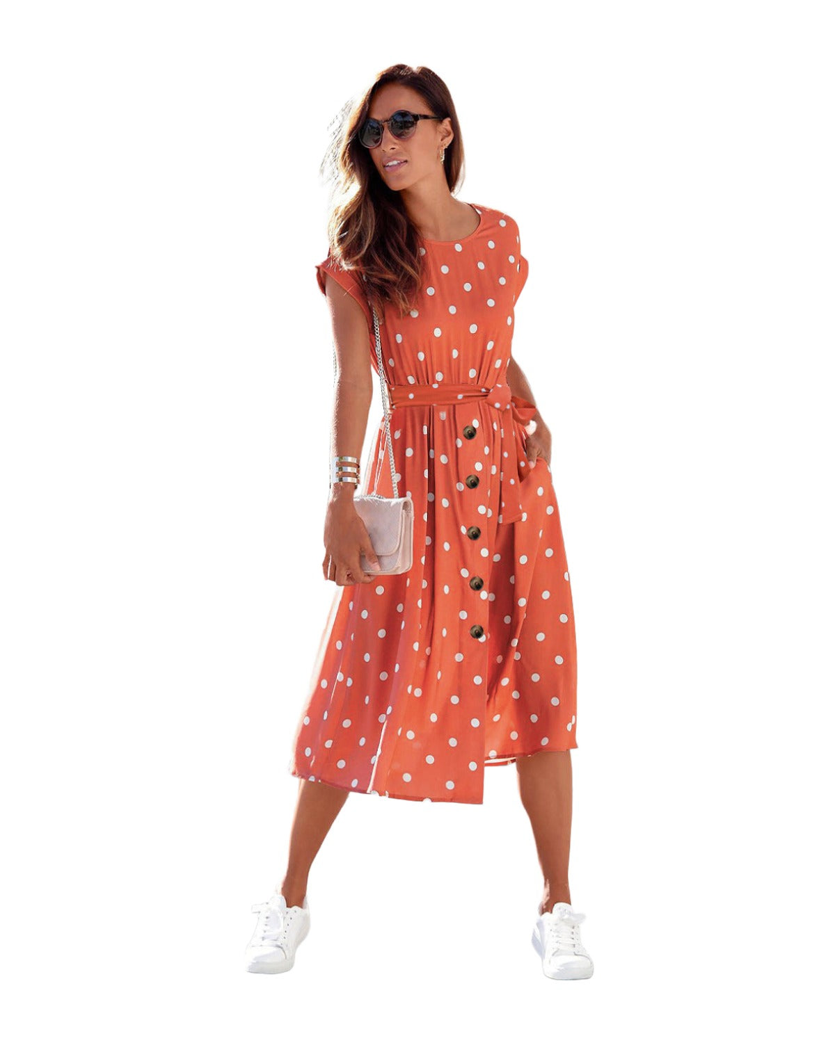 Polka Dot Breasted Casual Dress photo 1