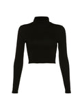 Hollow Slim-fit Lace-up Long-sleeved Top Bottoming Shirt