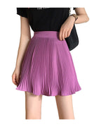 Purple Pleated A-line Skirt photo 3