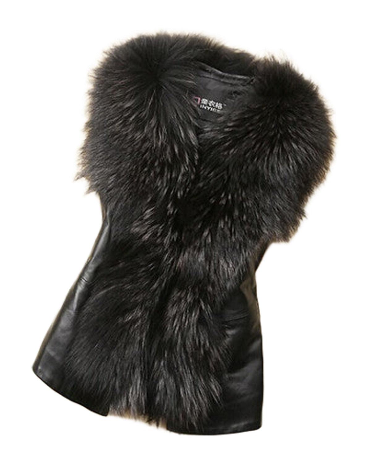 Faux Fur Vest Fur Coat Short Raccoon Collar photo 2