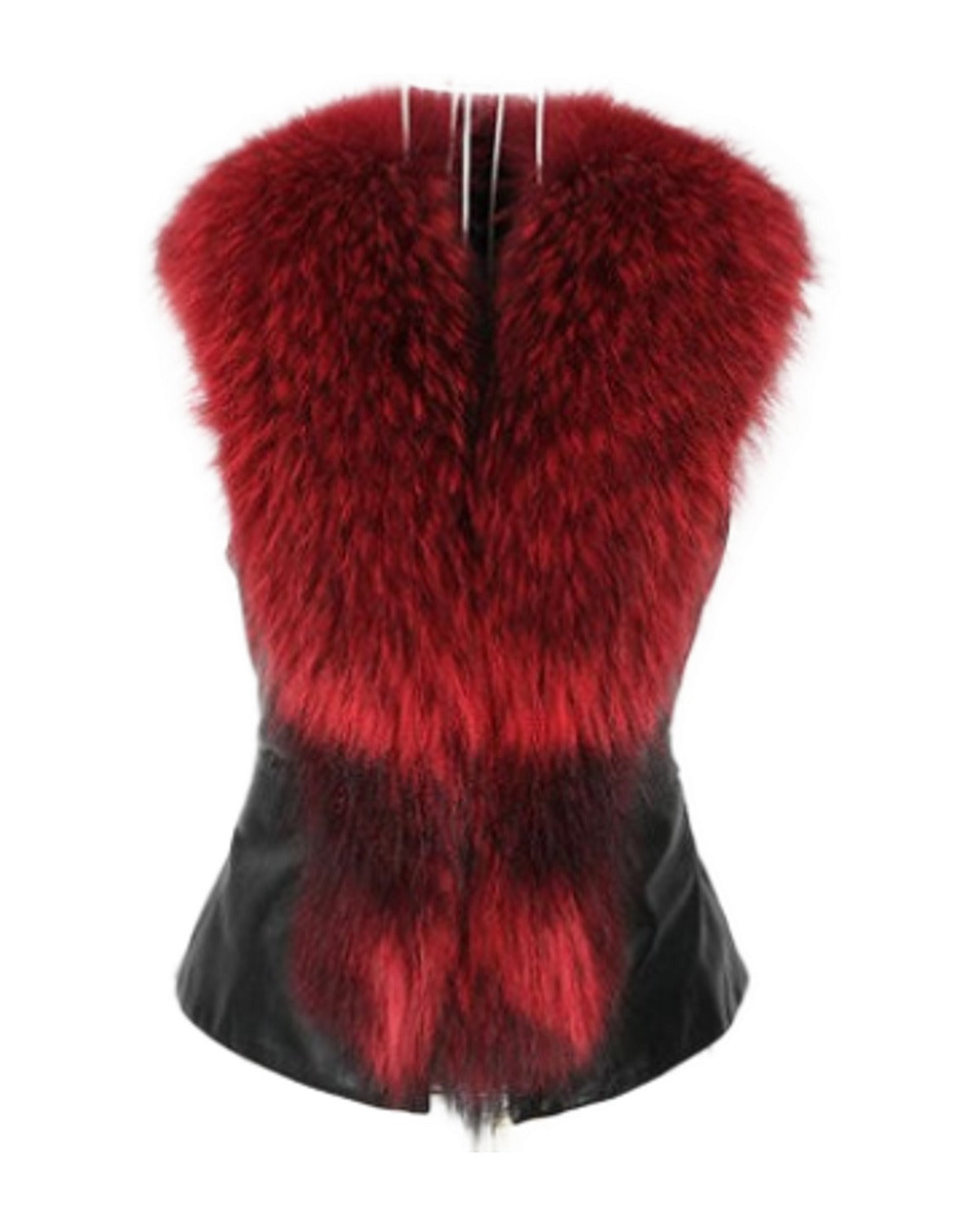 Faux Fur Vest Fur Coat Short Raccoon Collar photo 5
