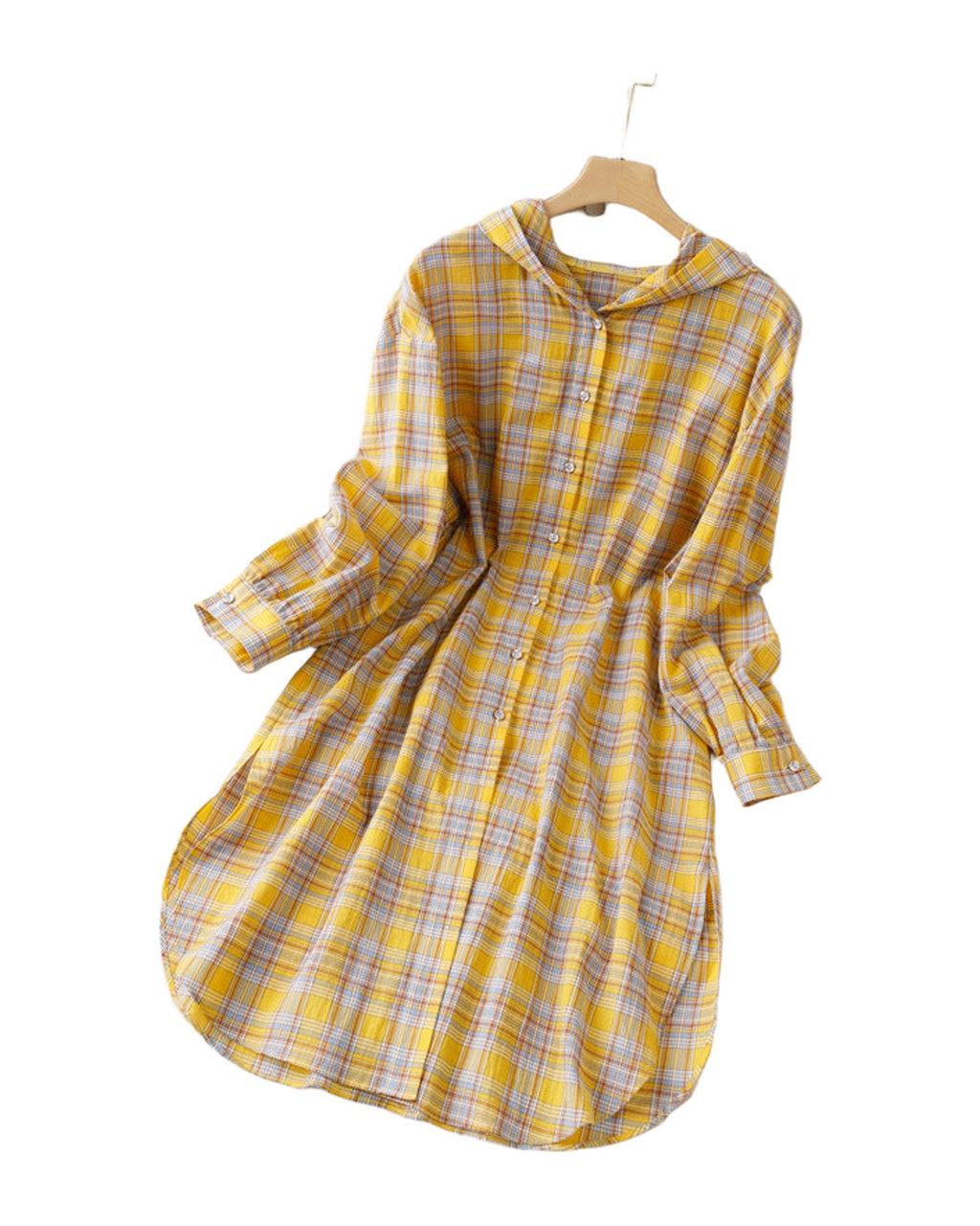 Mid-length Cotton Cardigan Plaid Loose Sunscreen Shirt photo 4