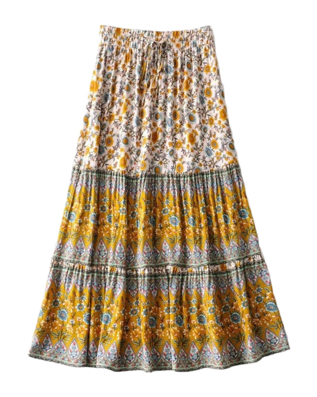 Printed Skirt Elastic High Waist Long photo 1